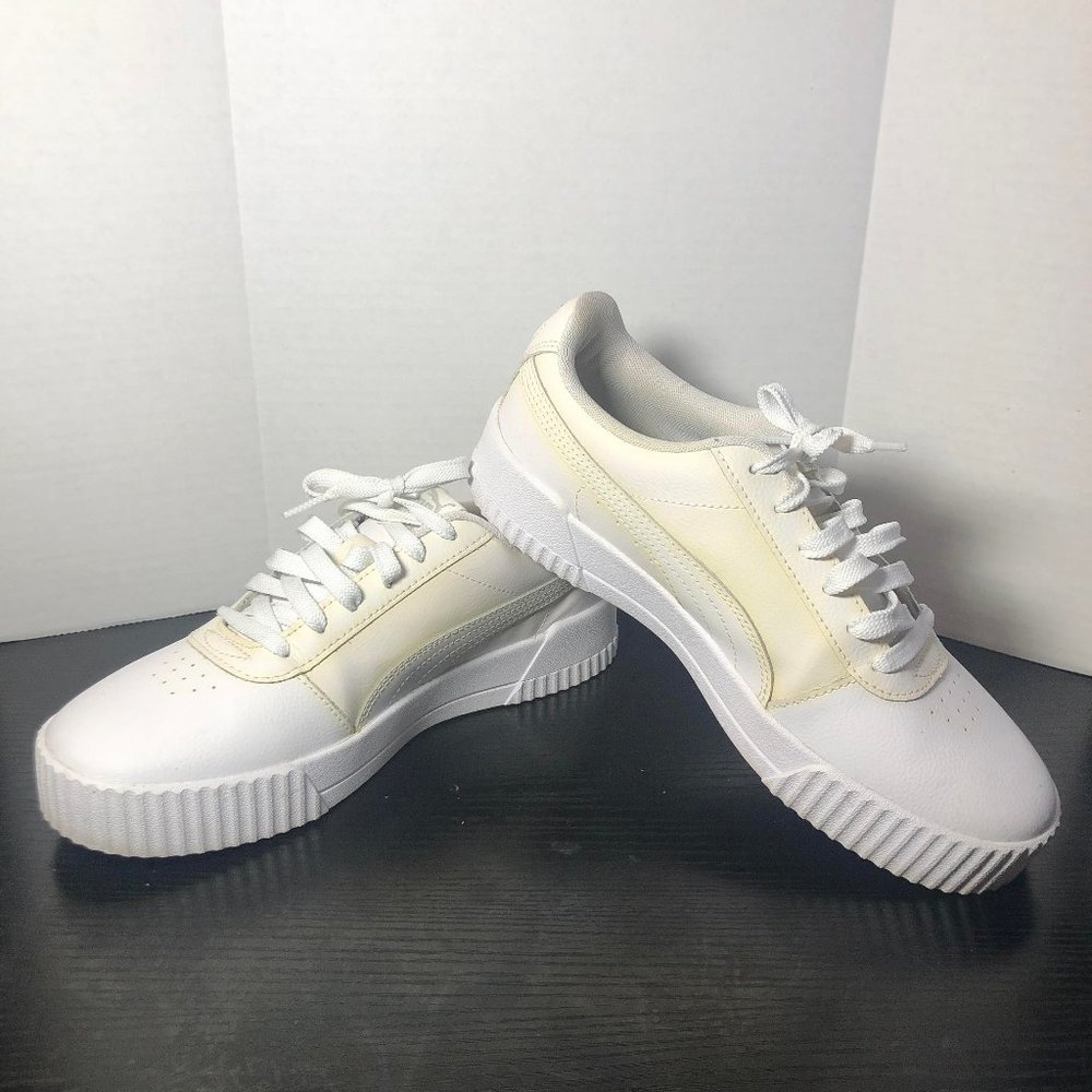 PUMA Carina White Fashion Sneaker Women's Size 9 | Softfoam Optimal Comfort